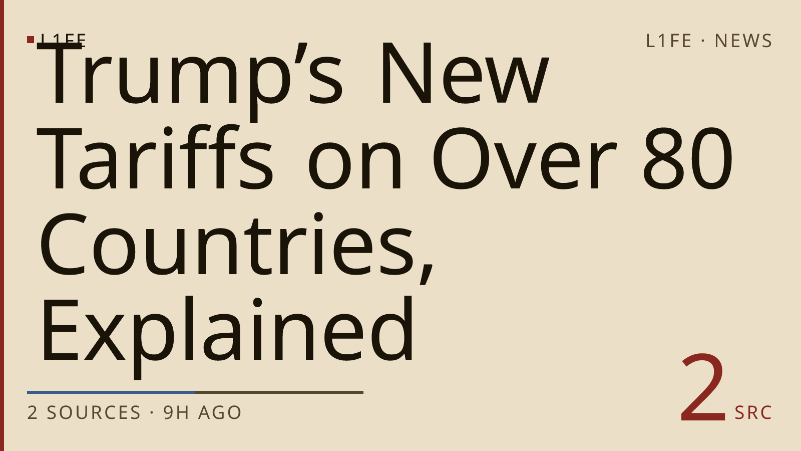 Trump’s New Tariffs on Over 80 Countries, Explained